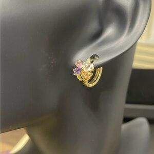 Rose Flower MC Design Earrings / Rosa Flor Diseño Aro Aretes